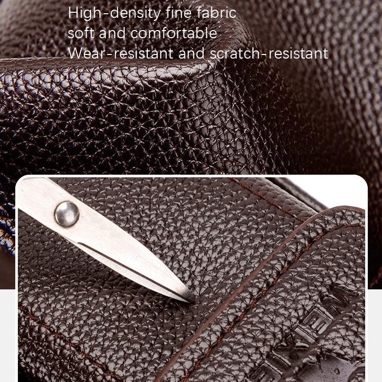 WEIXIER D235 Sac à bandoulière pour hommes en cuir PU portable (Texture unie noir)