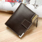 Baellerry Casual Multifunctional Wallet Zipper Buckle Tri-fold Coin Purse For Men(Brown)