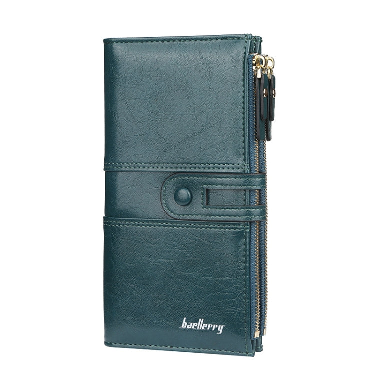 Portefeuille Baellerry Longue Grande Capacité à Boucle Zippée pour Femmes (Vert Foncé)