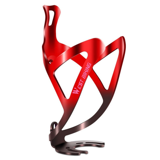 WEST BIKING Porte-bouteille de boisson de vélo en aluminium, Couleur : dégradé rouge noir