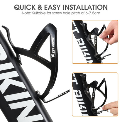 WEST BIKING Bicycle Aluminum Beverage Bottle Holder, Colour: Red Black Gradient