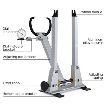 WEST BIKING Bicycle Wheel Correction and Adjustment Station(Silver)