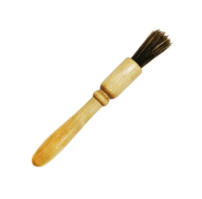 Wooden Handle Coffee Grinding Brush Barbecue Brush Pig Bristle Cleaning Brush(Floral)