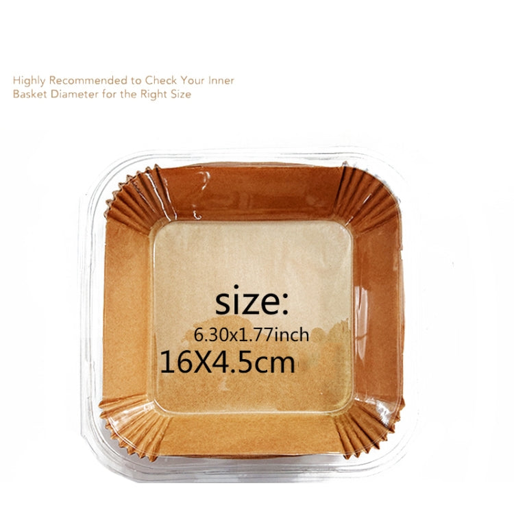 50pcs / Box Air Fryer Liner Baking Oil-absorbing Oil-proof Paper Tray(Normal Color)