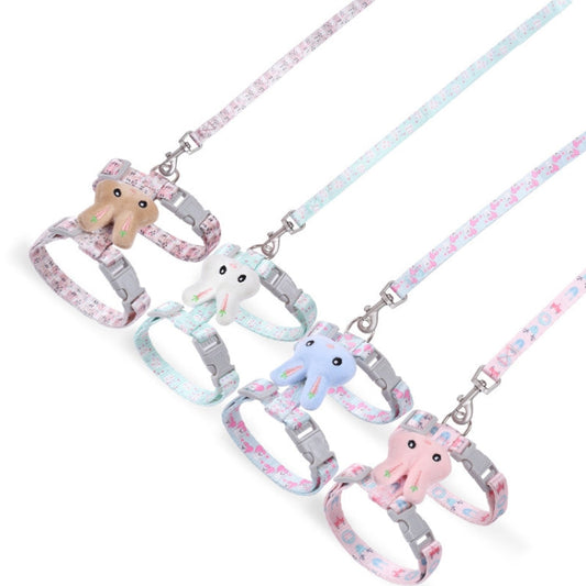 Rabbit Head Type Anti-breakaway Adjustable Cat Leash, Size: Large Suitable for 3-6kg(Pink)