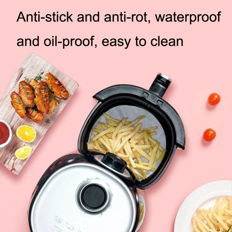 Air Fryer Special Paper Pad Grilled Meat Paper Oil Absorbed Paper, Color Random Delivery, Style: Round With Hole (25cm)