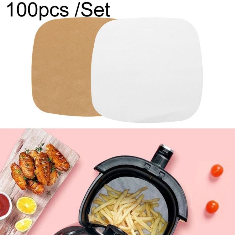 Air Fryer Special Paper Pad Grilled Meat Paper Oil Absorbed Paper, Color Random Delivery, Style: Square Without Hole (18cm)