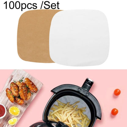 Air Fryer Special Paper Pad Grilled Meat Paper Oil Absorbed Paper, Color Random Delivery, Style: Square Without Hole (18cm)