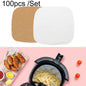 Air Fryer Special Paper Pad Grilled Meat Paper Oil Absorbed Paper, Color Random Delivery, Style: Square Without Hole (18cm)