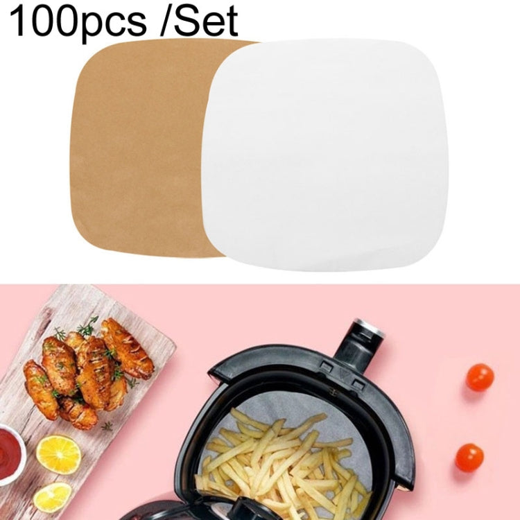 Air Fryer Special Paper Pad Grilled Meat Paper Oil Absorbed Paper, Color Random Delivery, Style: Square Without Hole (24cm)