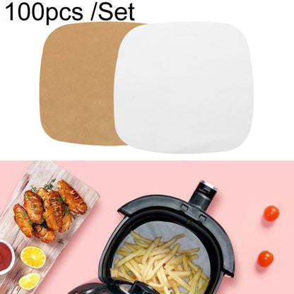Air Fryer Special Paper Pad Grilled Meat Paper Oil Absorbed Paper, Color Random Delivery, Style: Square Without Hole (24cm)