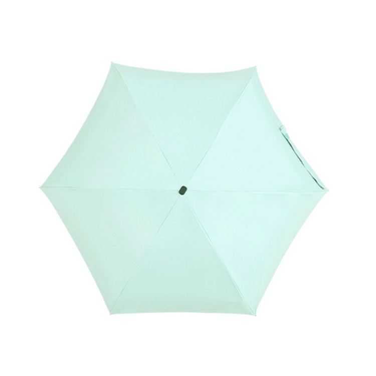 PARACHASE Mini Six Fold Bag Black Glue Sunside Sunscreen Anti-UV Sun Umbrella(Light Green)