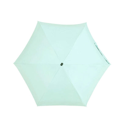 PARACHASE Mini Six Fold Bag Black Glue Sunside Sunscreen Anti-UV Sun Umbrella(Light Green)
