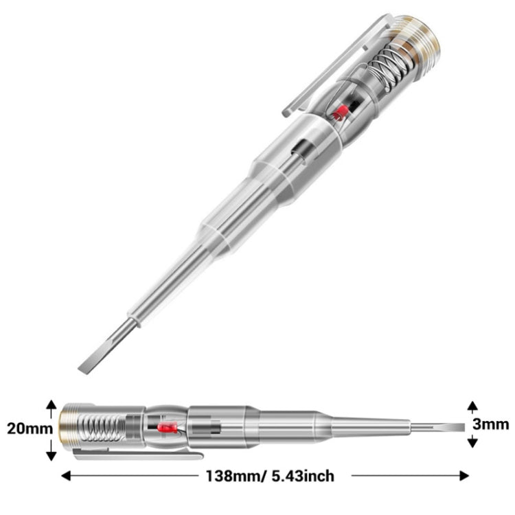 ANENG Multi-Function Induction High-Brightness Transparent Test Pen Screwdriver(B09)