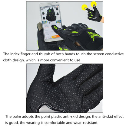 Gants de moto respirants à écran tactile MOTOCENTRIC 13-MC-010, Spécification : L (Gris)