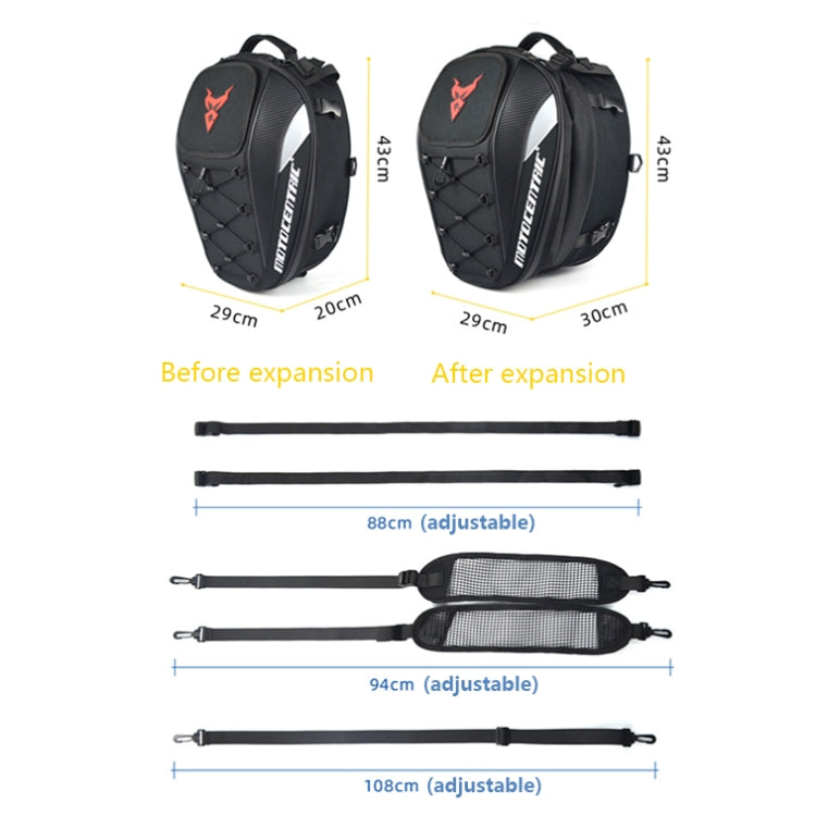 MOTOCENTRIC 11-MC-0102 Sac de selle moto pour casque (Bleu)