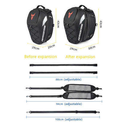 MOTOCENTRIC 11-MC-0102 Motorcycle Rear Seat Helmet Bag(Gray)