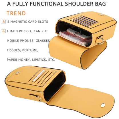 Baellerry Ladies Mobile Phone Bag Multi-card Clutch One-shoulder Diagonal Bag(Black)