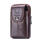 BULL CAPTAIN  Leather Multifunctional Waist Bag For Men(Brown-05)