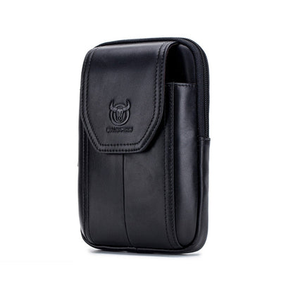 Sac banane multifonctionnel en cuir BULL CAPTAIN pour homme (noir-08)