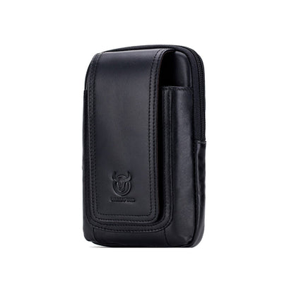 BULL CAPTAIN  Leather Multifunctional Waist Bag For Men(Black-10)