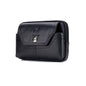 BULL CAPTAIN Sac banane multifonctionnel en cuir pour homme (noir-04)