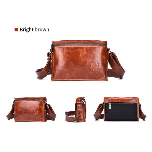 Sac Messager à Bandoulière en Cuir pour Homme BULL CAPTAIN (Marron)