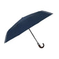 PARACHASE Solid Wood Bending Handle 10 Bone Three Fold Automatic Umbrella(Navy)