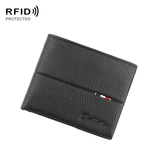 Portefeuille court décontracté pour hommes Baweisi A-6595-1 avec protection RFID et porte-cartes multifonctionnel