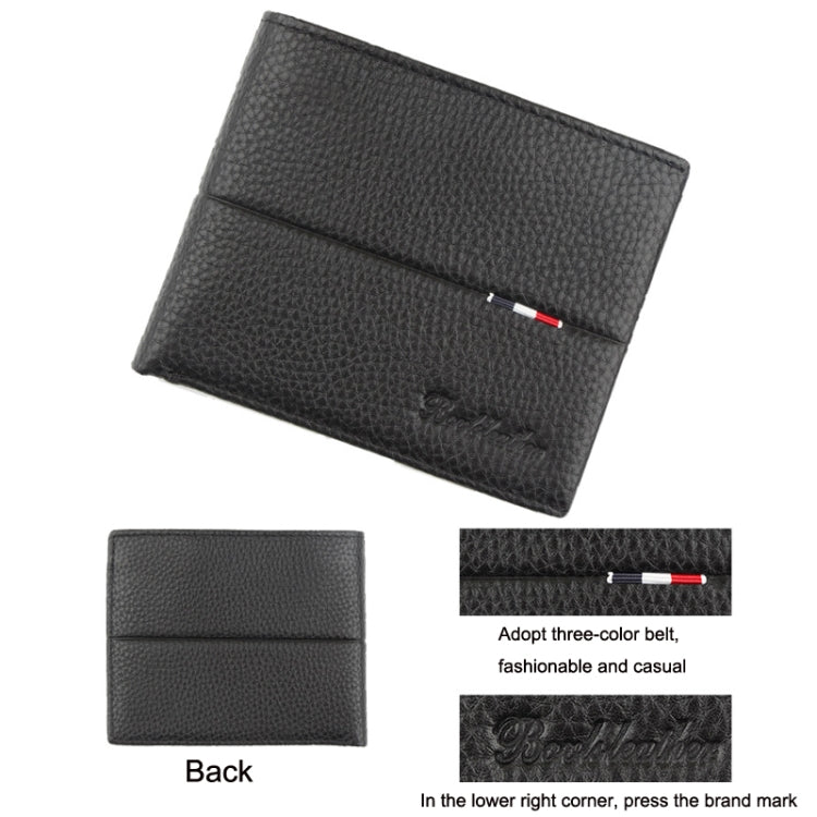 Baweisi A-6595-1 Men Casual Short RFID Wallet Multifunctional Card Holder