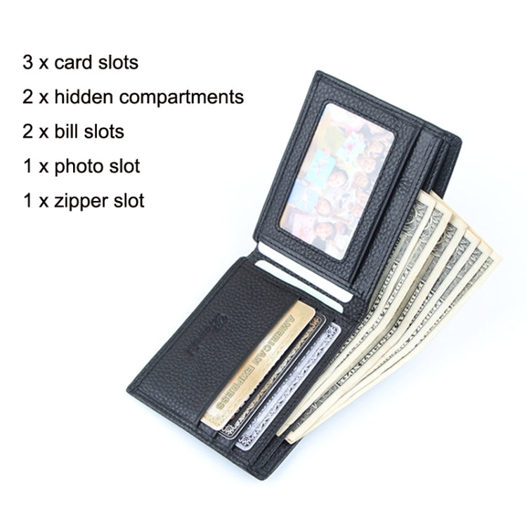 Baweisi A-6502-1 Men Casual Short RFID Wallet Multifunctional Card Holder