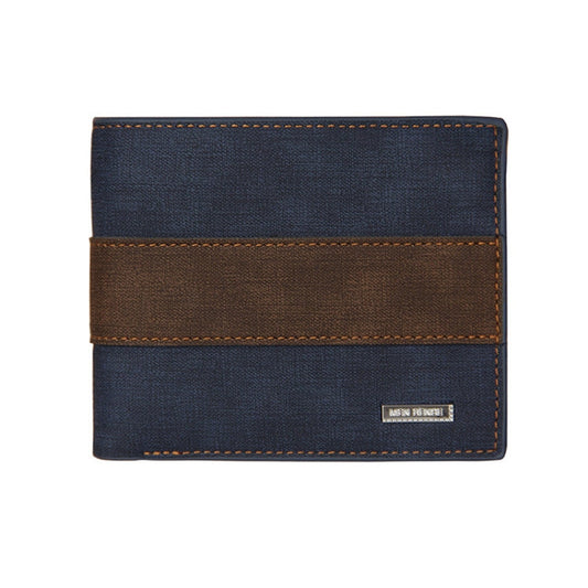 Portefeuille mat court multi-cartes grande capacité MenBense (bleu)