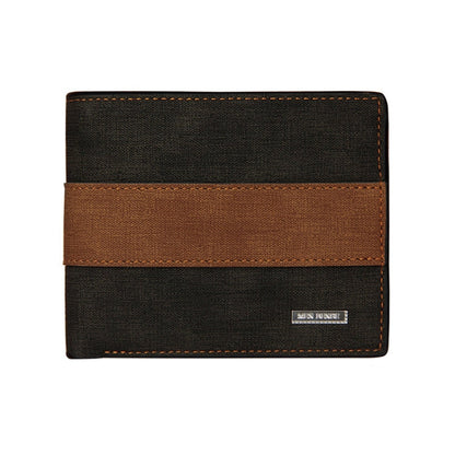 MenBense Large Capacity Short Multi-Card Matte Wallet(Black)