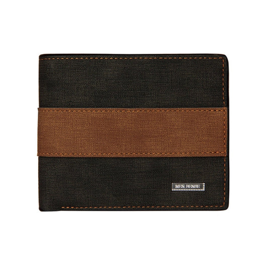 Portefeuille mat MenBense grand format avec plusieurs fentes pour cartes (noir)