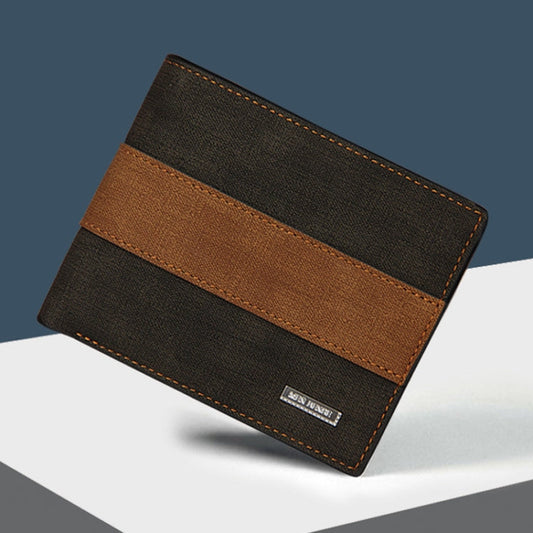 Portefeuille mat MenBense grand format avec plusieurs fentes pour cartes (noir)