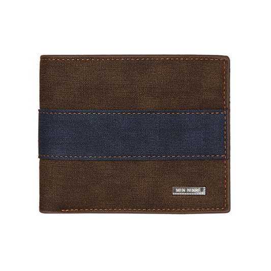 Portefeuille mat court multi-cartes grande capacité MenBense (marron foncé)