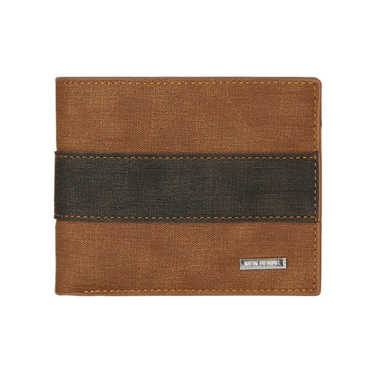 MenBense Grand Portefeuille Court Mat Multi-Cartes Grande Capacité (Marron Clair)