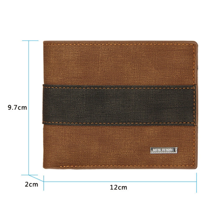 MenBense Large Capacity Short Multi-Card Matte Wallet(Black)