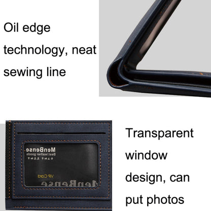 MenBense Large Capacity Short Multi-Card Matte Wallet(Black)