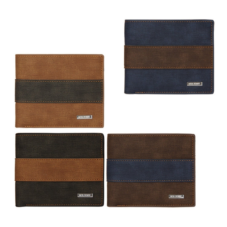 MenBense Large Capacity Short Multi-Card Matte Wallet(Dark Brown)
