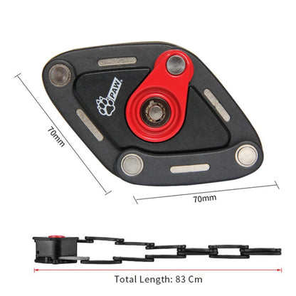 PAW Foldable Bike Lock Anti-theft Bicycle Lock Heavy Duty Chain Cable Padlock(Black)