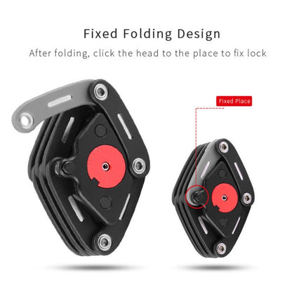 PAW Foldable Bike Lock Anti-theft Bicycle Lock Heavy Duty Chain Cable Padlock(Black)