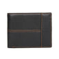 Portefeuille Rétro Homme Portable Court en Cuir de Vachette (Noir)