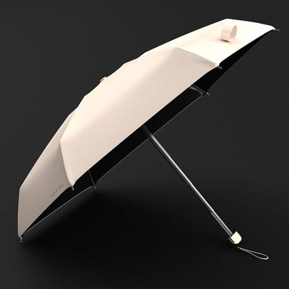 OLYCAT Portable Black Glue Sunshade Sunscreen Ultraviolet Umbrellas(Apricot)