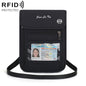 JunLeTu Multifunctional Messenger RFID Anti-Theft Passport Storage Bag(Black)