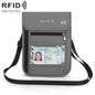 JunLeTu Multifunctional Messenger RFID Anti-Theft Passport Storage Bag(Light Grey)