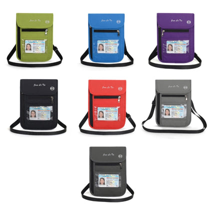 JunLeTu Multifunctional Messenger RFID Anti-Theft Passport Storage Bag(Black)