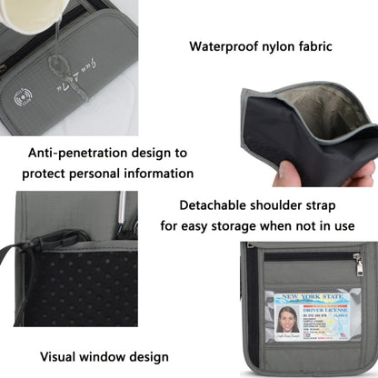 JunLeTu Multifunctional Messenger RFID Anti-Theft Passport Storage Bag(Black)
