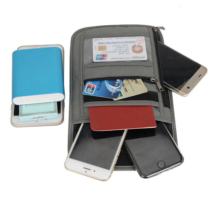 JunLeTu Multifunctional Messenger RFID Anti-Theft Passport Storage Bag(Red)