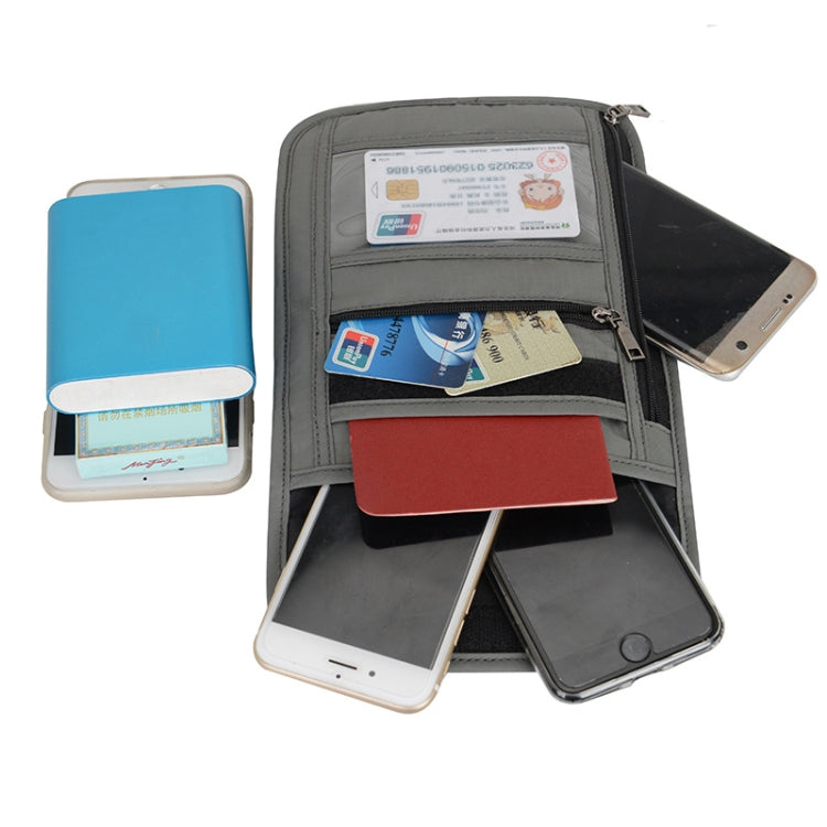 JunLeTu Multifunctional Messenger RFID Anti-Theft Passport Storage Bag(Black)